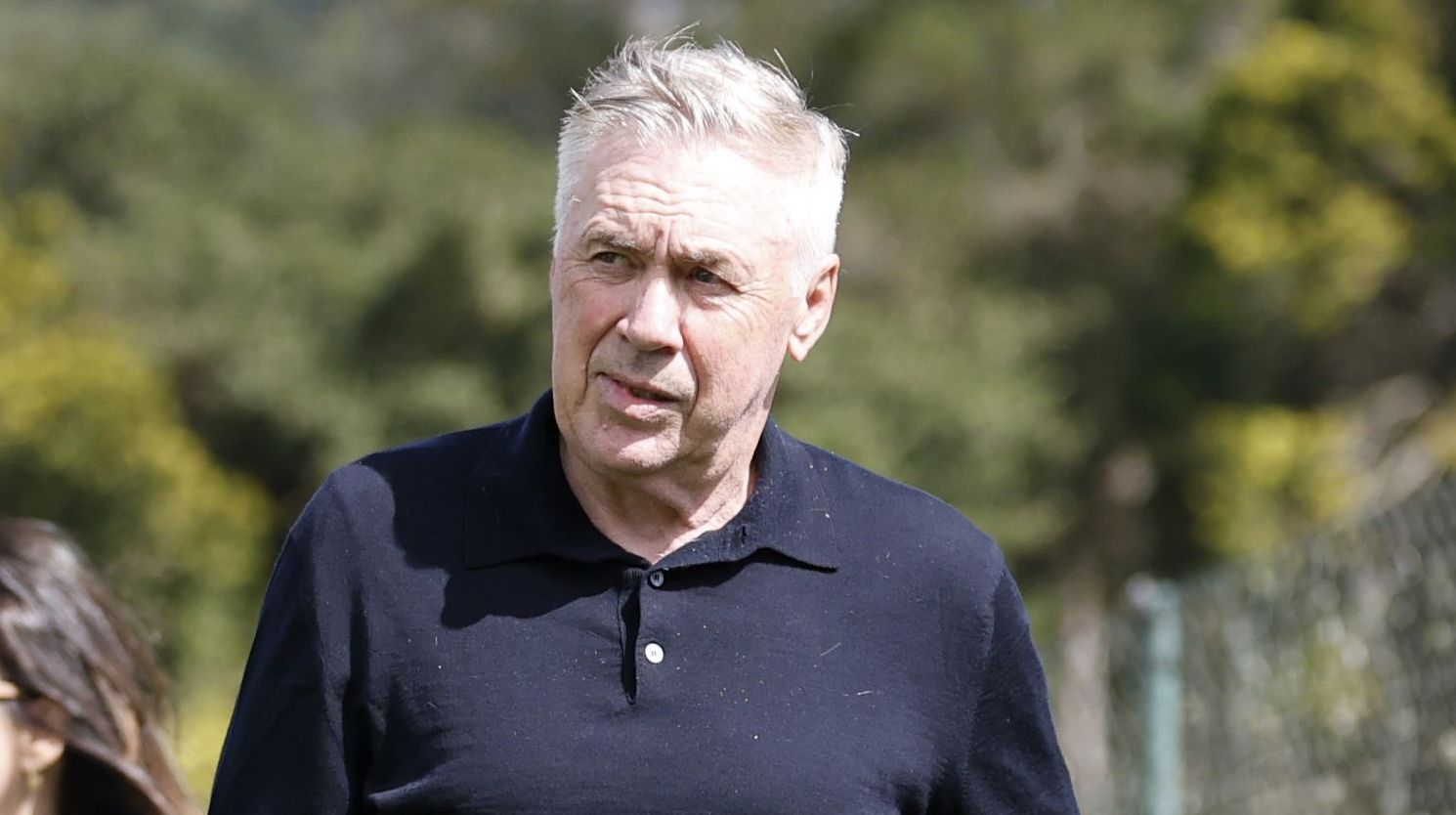 Carlo Ancelotti em visita à Granja Comary
