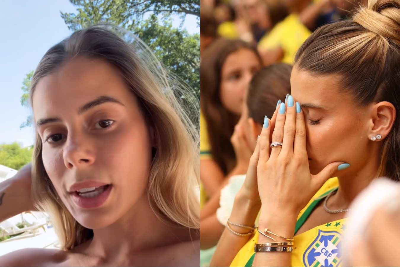 Carol Cabrino, esposa de Marquinhos, relatou tensão com alerta de tornado nos EUA
