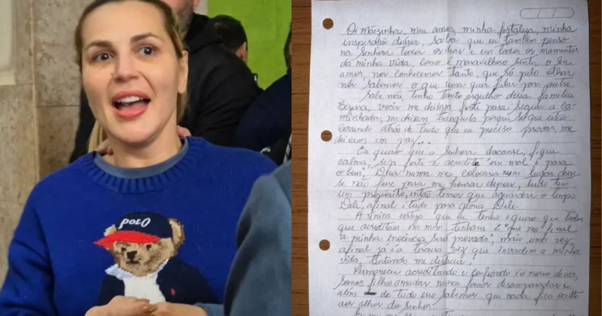 Na prisão, Deolane Bezerra escreve carta para mãe: “Esse mal é para o bem”
