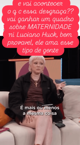 Luana Piovani critica programa de Viih Tube e Eliezer e cita Luciano Huck • Instagram/Luana Piovani