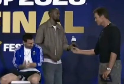 Kevin Durant ignora Lionel Messi em evento antes da final da Copa; veja