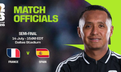 Imagem de destaque do post: Copa: Fifa define arbitragem para semifinal entre França x Espanha