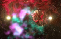 Duas estrelas gigantes explodiram e deixaram "nebulosa" nuvem de gás
