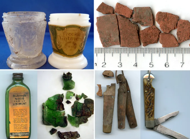 Artefatos encontrados em Nikumaroro que a TIGHAR acredita poderem estar relacionados a Earhart •