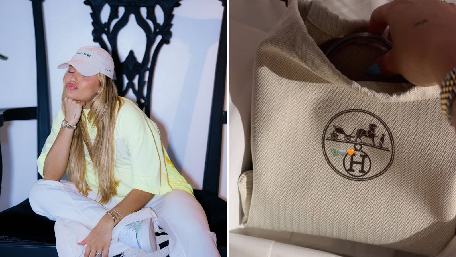 Gabriely Miranda mostra bolsa de luxo