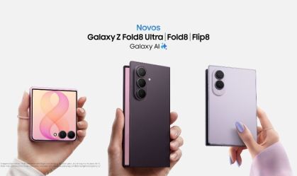 Linha Galaxy Z Fold 8, com três modelos