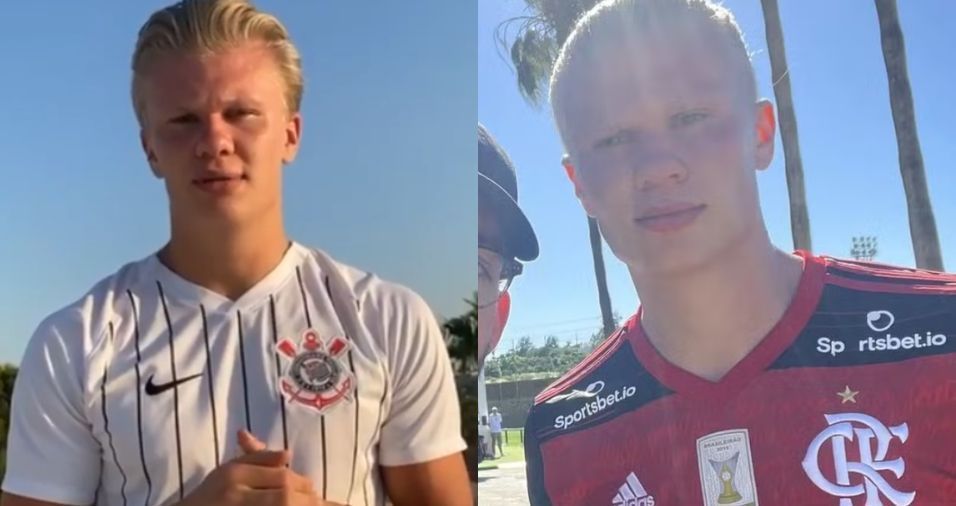Haaland já vestiu camisas do Flamengo e Corinthians