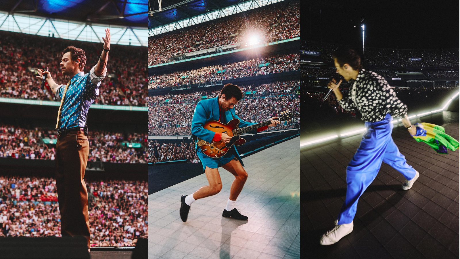 Harry Styles performando durante a "Together, Together Tour" • Instagram/Harry Styles/HSHQ