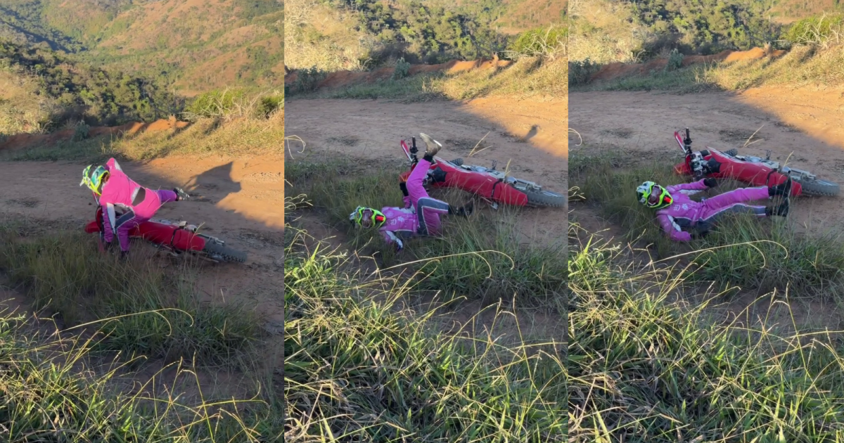Juliette mostra tombo de moto e brinca: “Especialista em cair parada”