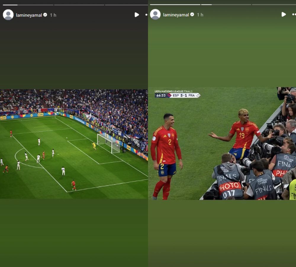 Yamal relembra gols contra a França antes de semifinal da Copa • Instagram/Lamine Yamal