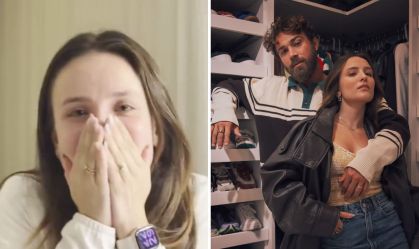 André Frambach, mostra reação de Larissa Manoela após retirar a barba