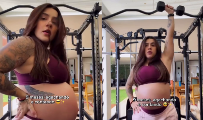 Cantora não deixou de fazer exercícios físicos durante a gravidez