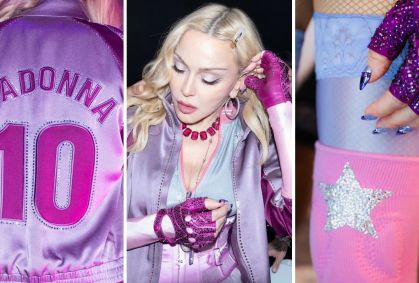 Fuschia com cristais: o figurino de Madonna no final da Copa do Mundo