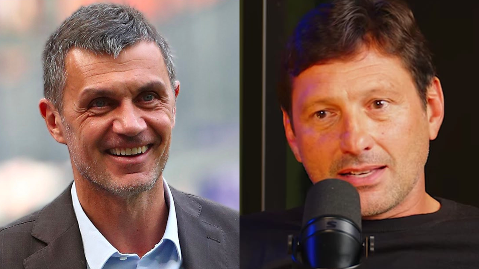 Paolo Maldini (à esquerda) e Leonardo (à direita), novos dirigentes da Seleção Italiana