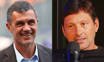 Paolo Maldini (à esquerda) e Leonardo (à direita), novos dirigentes da Seleção Italiana