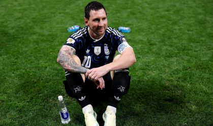 Lionel Messi após a vitória da Argentina sobre a Inglaterra