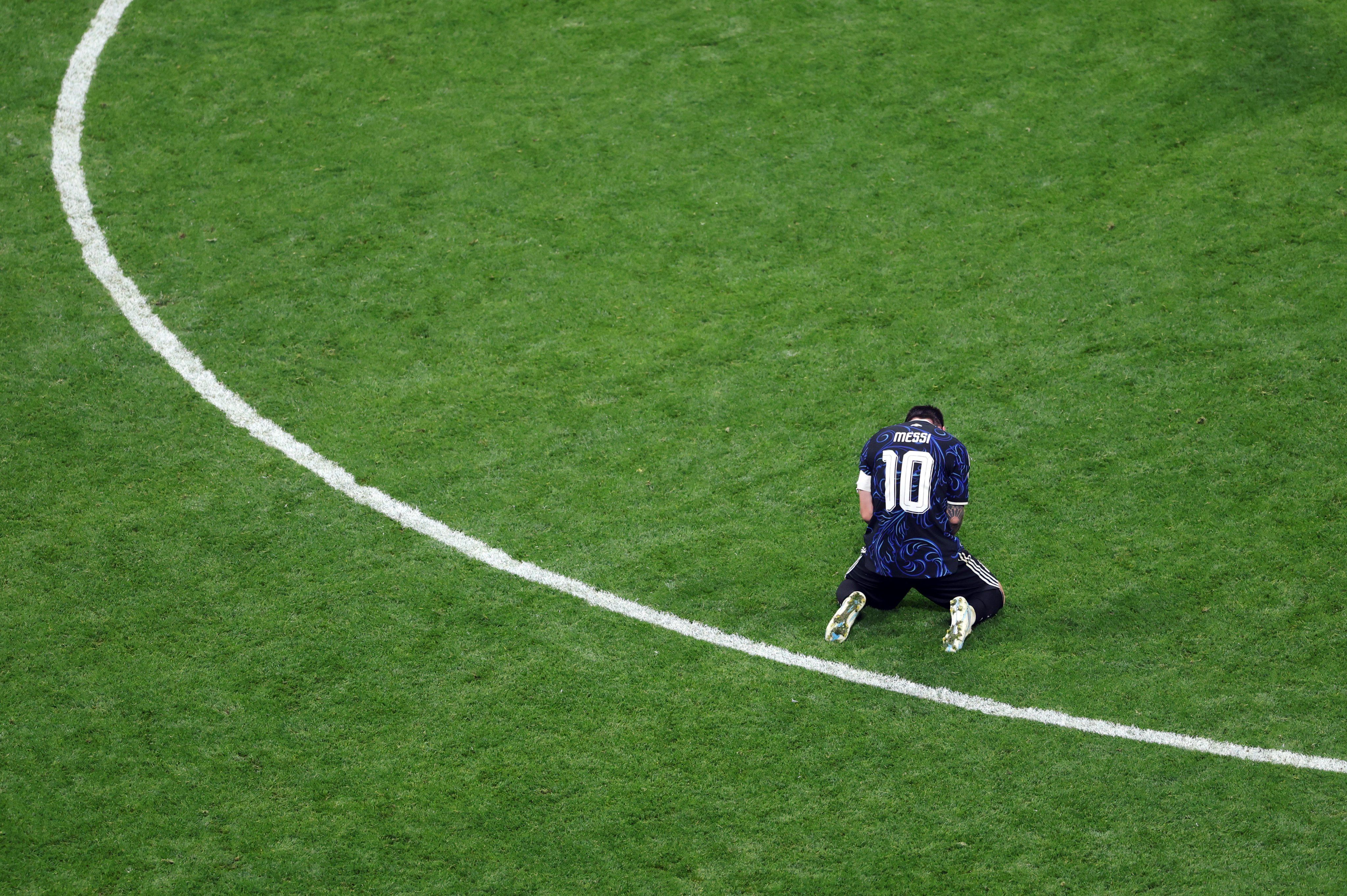 Messi vibra com a classificação argentina