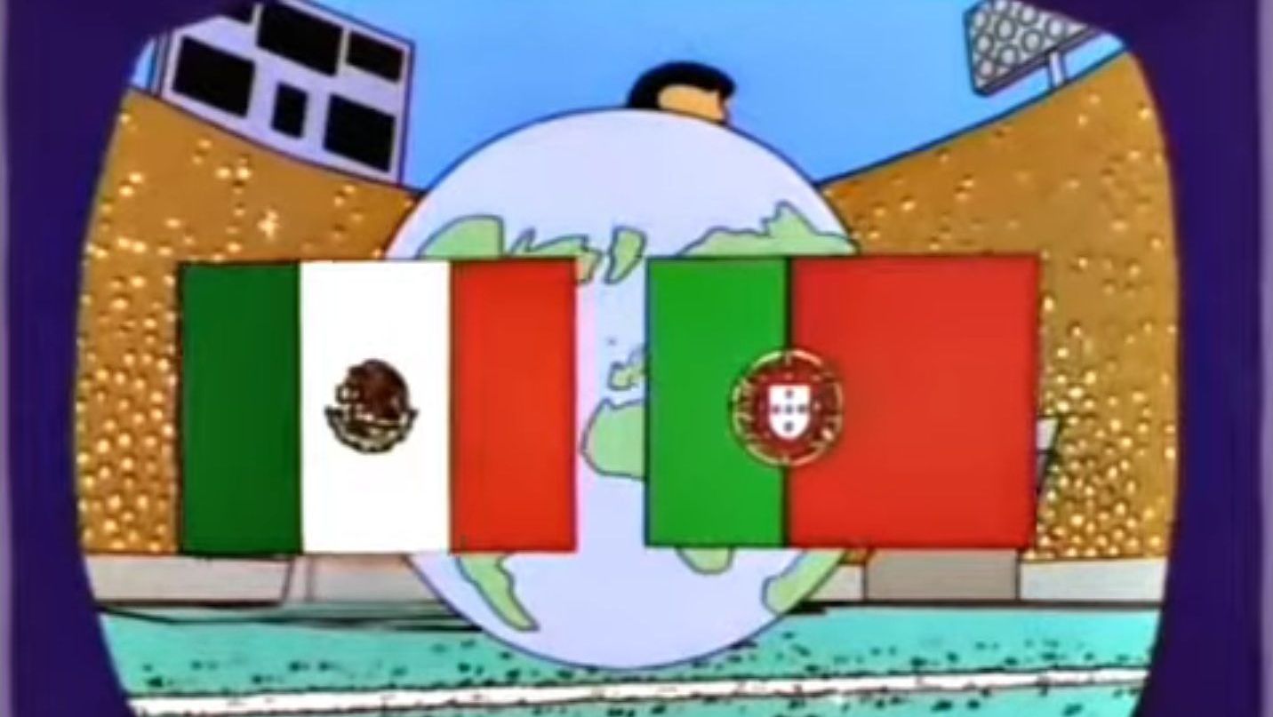 Cena de "Os Simpsons" retrata um duelo entre México e Portugal