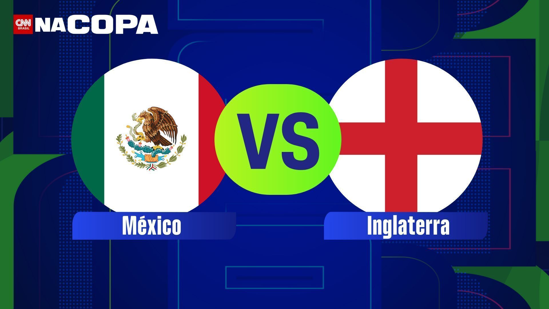 México e Inglaterra se enfrentam pelas oitavas na Copa do Mundo; saiba horário e onde assistir