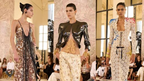 Brasileiras brilham na passarela da Schiaparelli