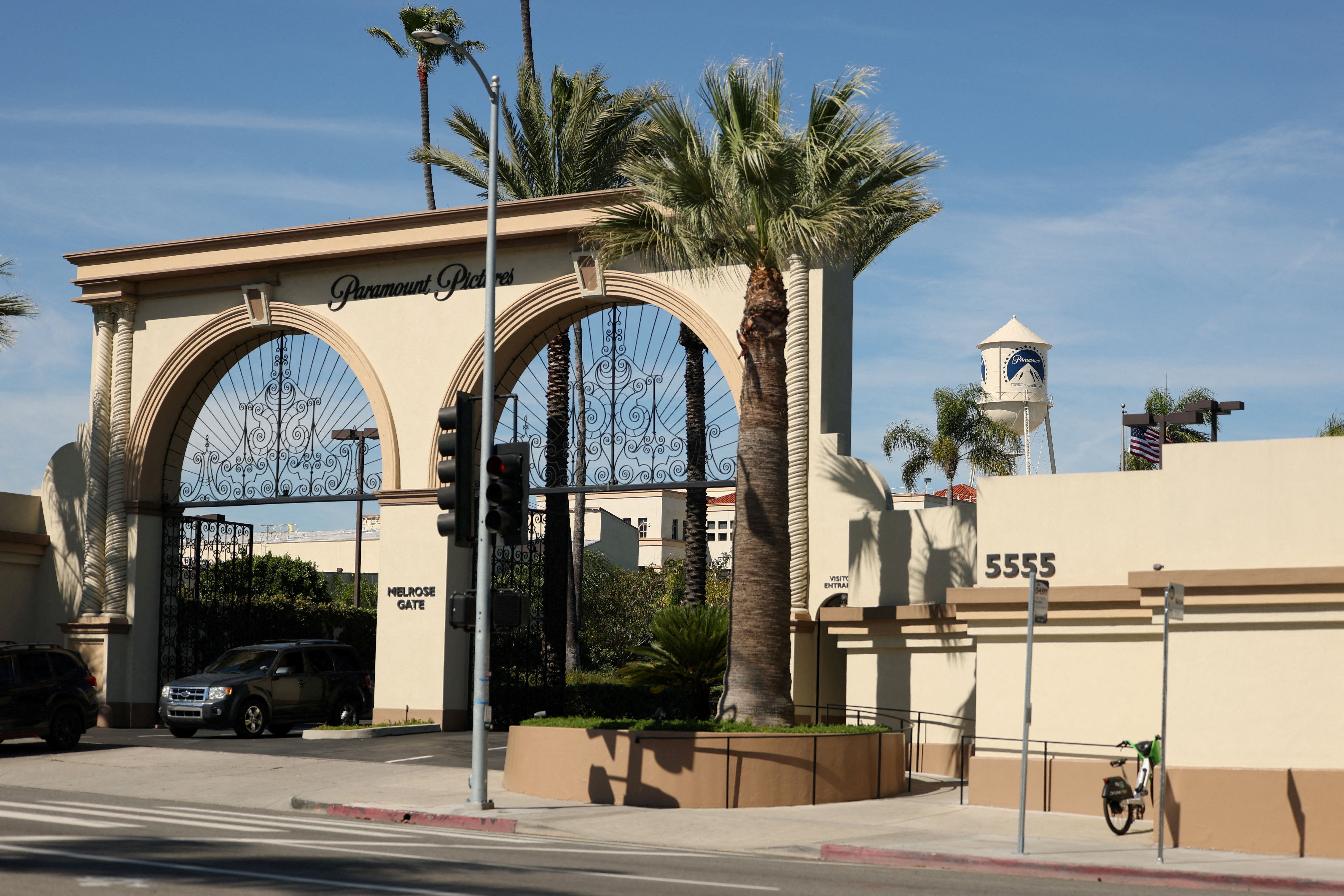 Vista geral dos estúdios da Paramount Pictures em Los Angeles, Califórnia, EUA