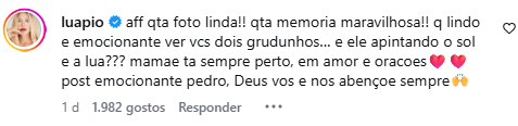 Luana Piovani elogia fotos de Pedro Scooby com o filho, Dom • Instagram/Luana Piovani