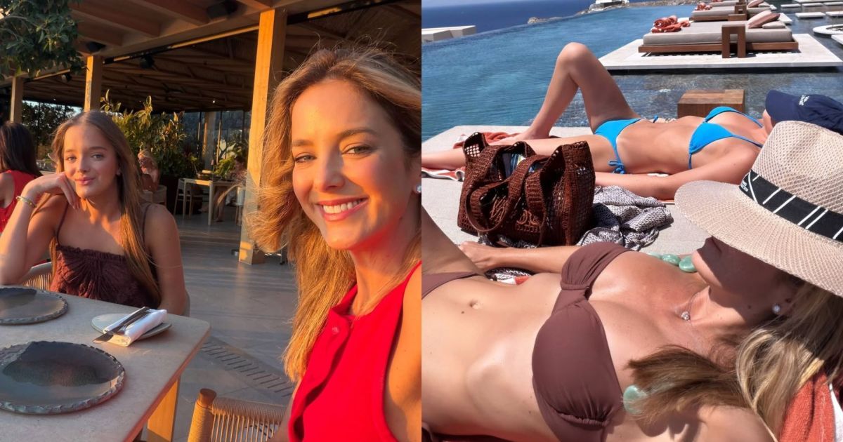 Ticiane Pinheiro e Rafa Justus posam de biquíni em hotel de luxo na Grécia