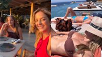 Ticiane Pinheiro e Rafa Justus posam de biquíni em hotel de luxo na Grécia