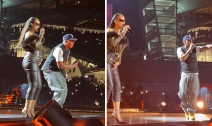 Rihanna se apresenta em show do rapper Jay-Z