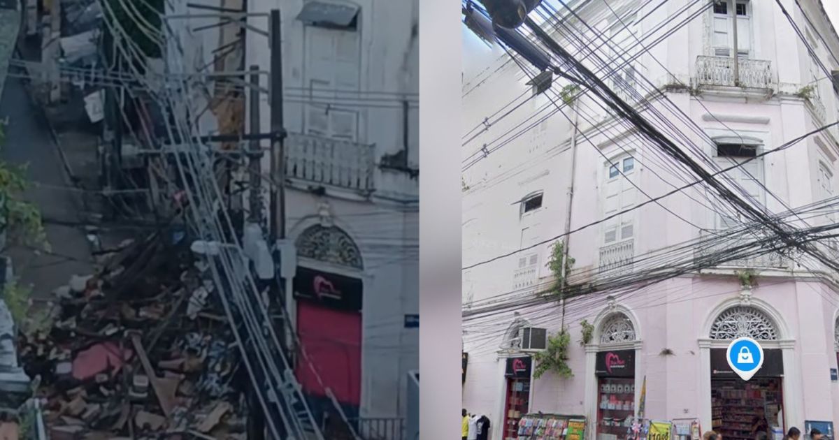 Fachada de casarão histórico desaba em Belém e área é isolada