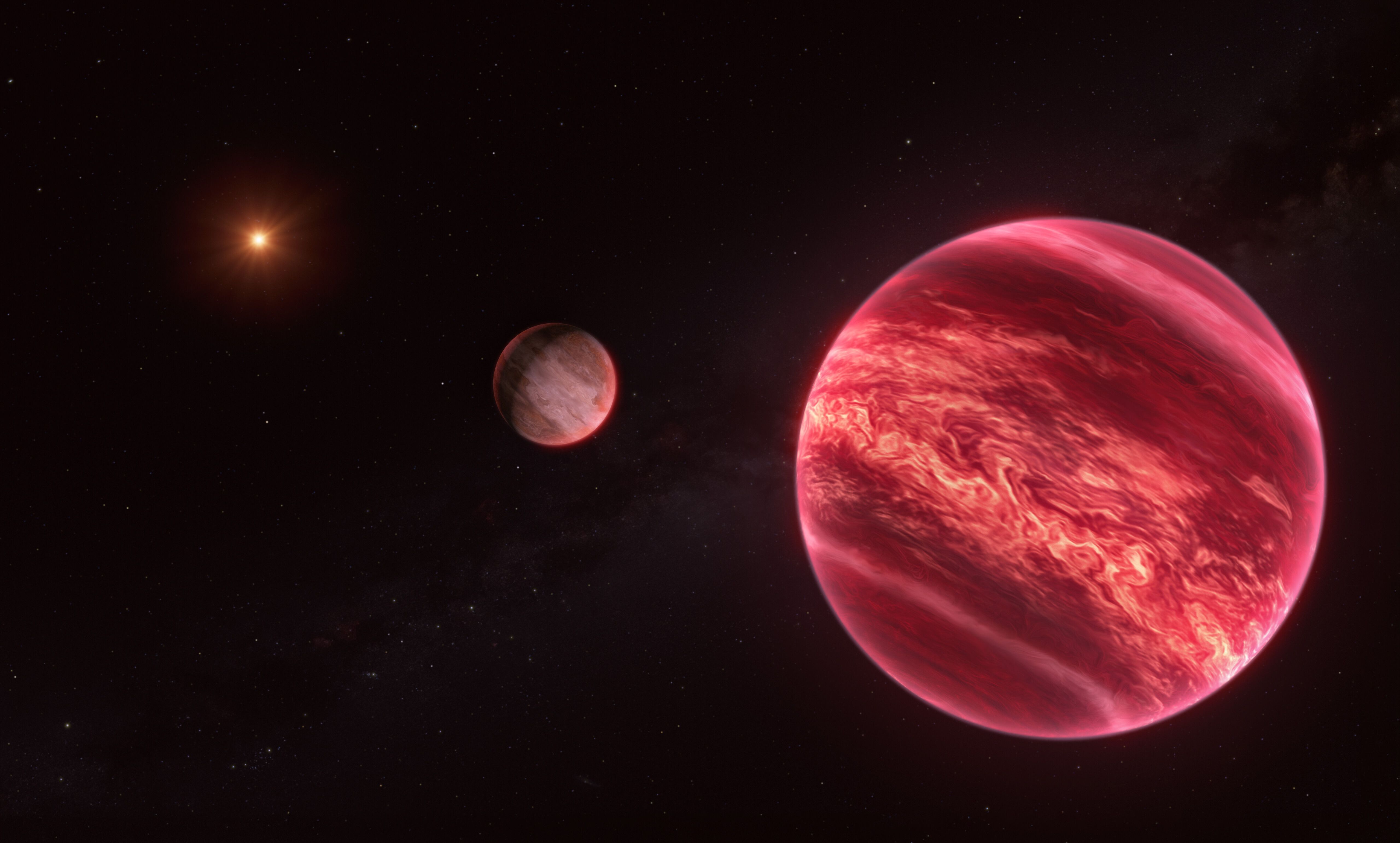 Artist’s impression of CD-35 2722, a system with a moon-like o