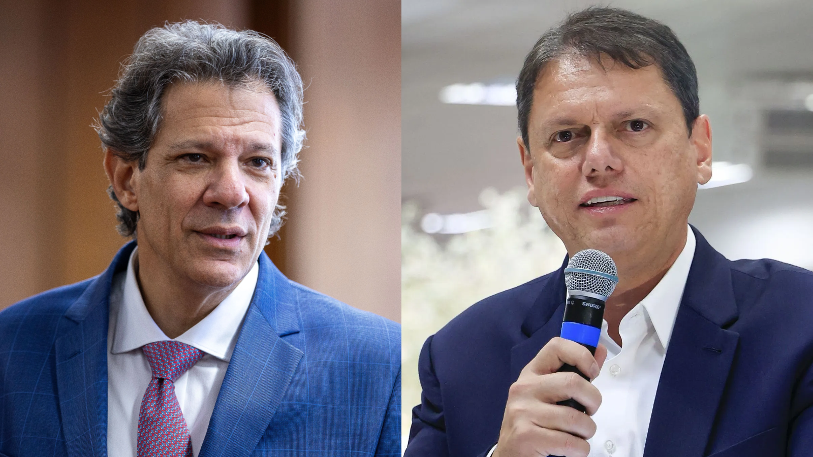 Tarcisio de Freitas e Fernando Haddad