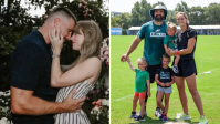Sobrinhas de Travis Kelce e Taylor Swift foram daminhas do casamento