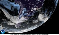Ciclone e frente fria causam chuva e ventos fortes no Sul do Brasil