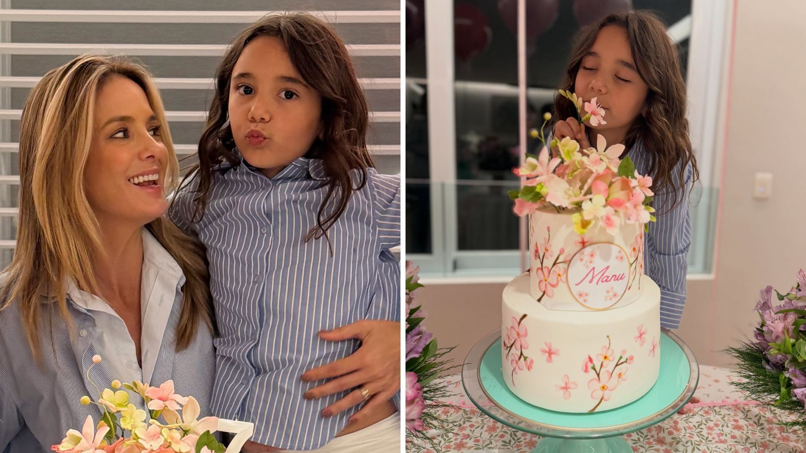 Ticiane Pinheiro celebra 7 anos da filha com César Tralli