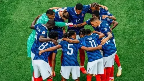 Time da França em ação na Copa do Mundo