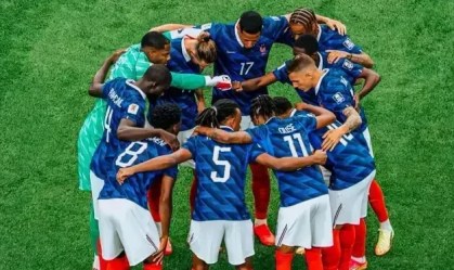 Time da França em ação na Copa do Mundo