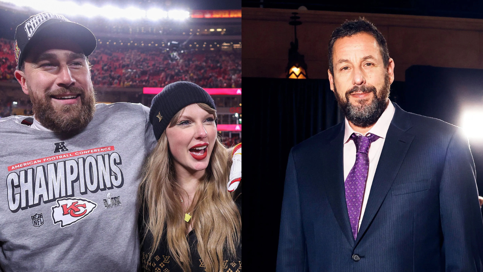 Adam Sandler foi o celebrante do casamento de Taylor Swift e Travis Kelce