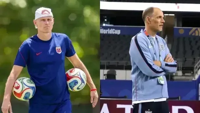 Treinadores de Noruega e Inglaterra