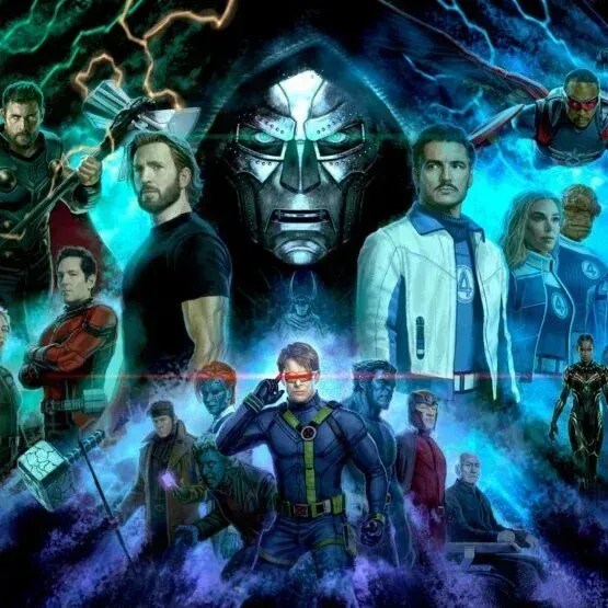 Banner de “Vingadores: Doutor Destino” mostra Novos Vingadores, X-Men e Quarteto Fantástico • Reproduçao/Divulgação