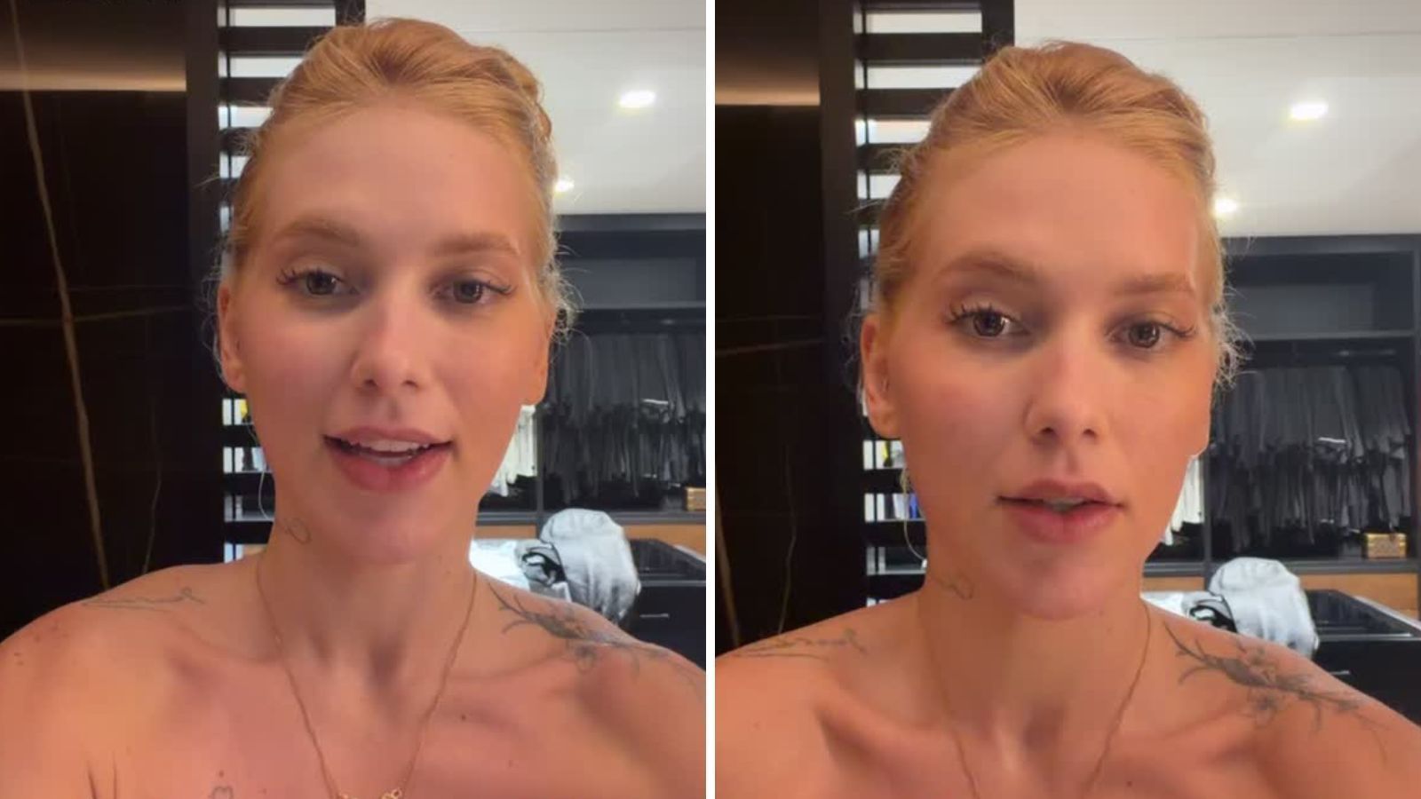 Virginia grava story em closet de Vini Jr.