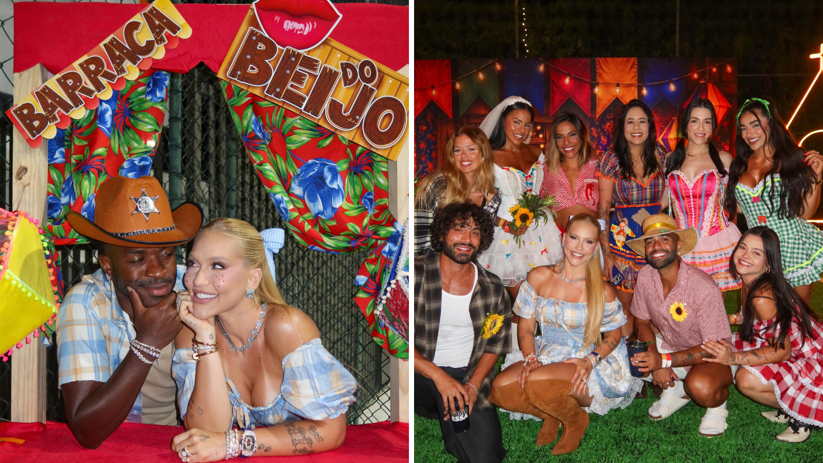 Virginia Fonseca e Vini Jr. realizam festa junina junto aos amigos