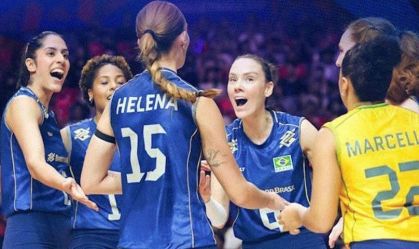 Imagem de destaque do post: Brasil bate anfitrião Japão e volta a vencer na VNL Feminina