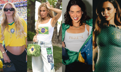 Bruna Biancardi, Karoline Lima, Gabriely Miranda e Duda Fournier vestidas para assistir aos jogos da Copa do Mundo 2026
