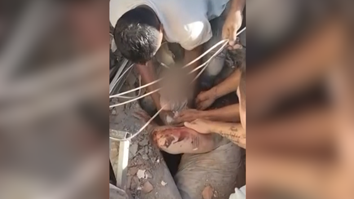 Imagens mostram o resgate de um bebê após os terremotos que atingiram a Colômbia