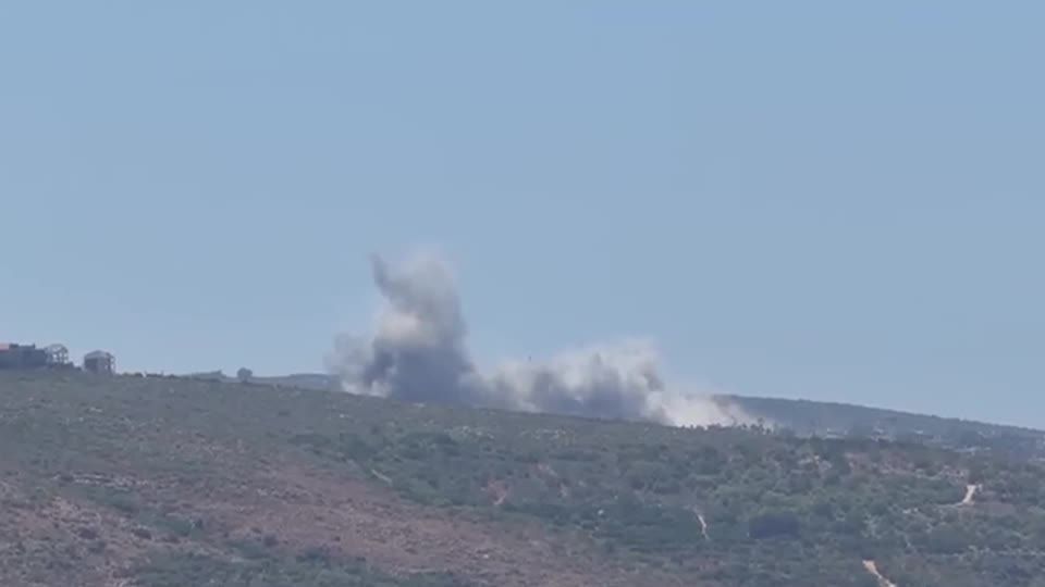 Smoke rises over Lebanon's Mansouri after reported Israeli strike