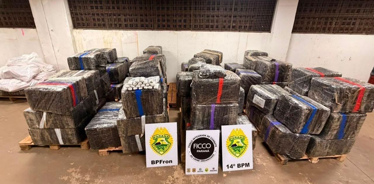 Mega-apreensão de mais de 4,2 toneladas de drogas na BR-277