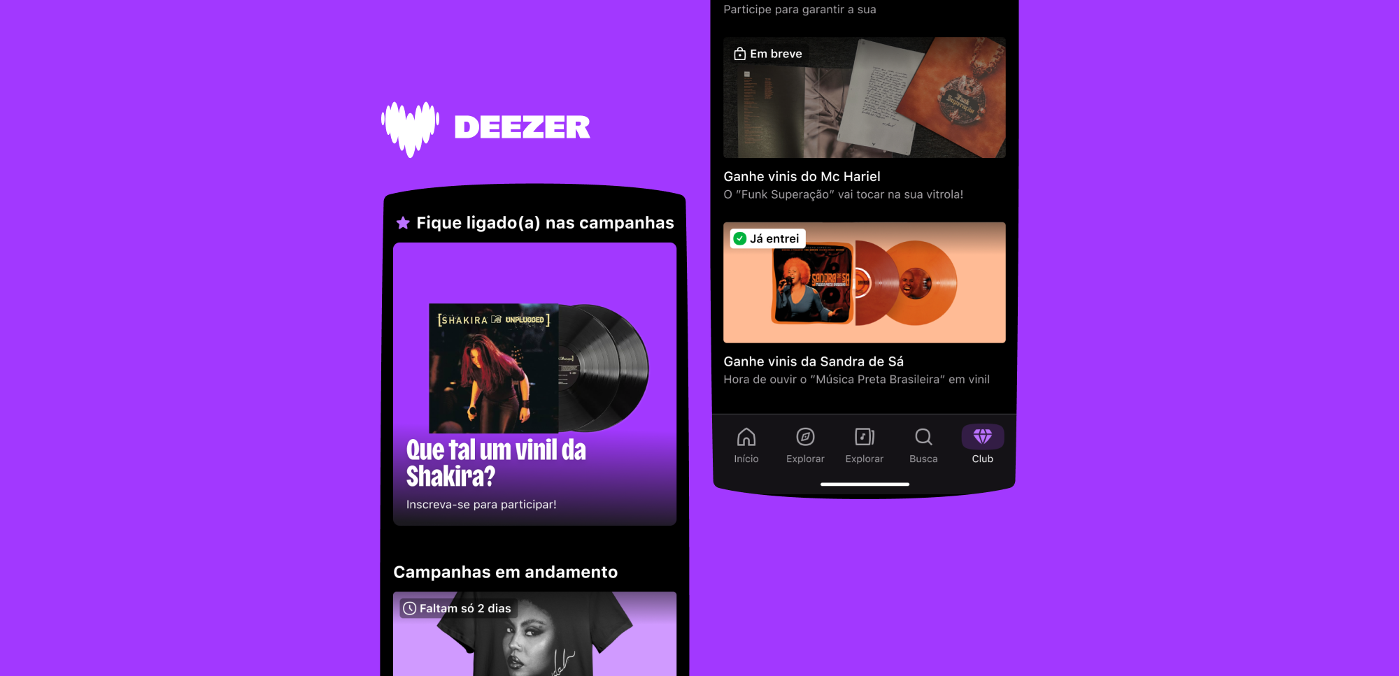 Nova interface do Deezer Club no aplicativo • Divulgação/Deezer