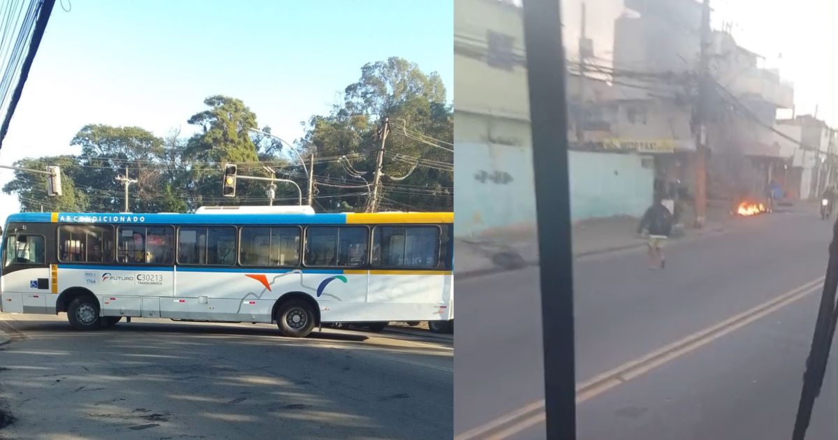 RJ: Ônibus são usados como barricadas durante operação na Cidade de Deus