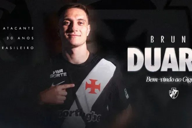 Imagem de destaque do post: Vasco contrata Bruno Duarte, atacante ex-Estrela Vermelha